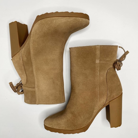 Pierre Hardy Suede Leather Tie Back Block Heel Platform Ankle Boots 8 - Picture 3 of 16